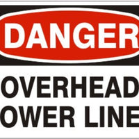 Danger Overhead Power Lines Signs | D-5712