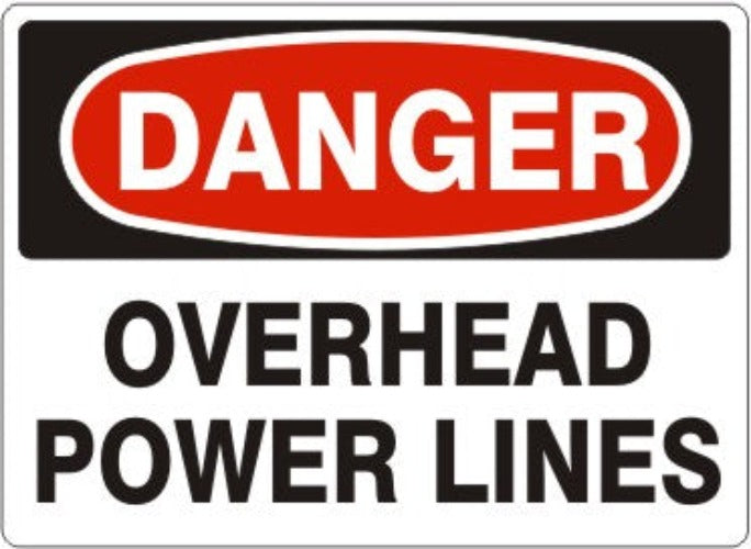 Danger Overhead Power Lines Signs | D-5712