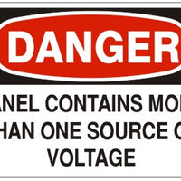 Danger Panel Contains More Than One Source Of Voltage Signs | D-6003