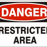 Danger Restricted Area Signs | D-6604