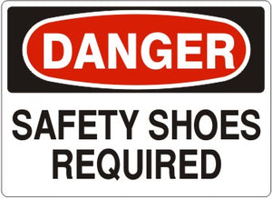 Danger Safety Shoes Required Signs | D-7111