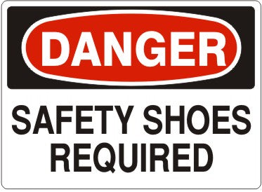 Danger Safety Shoes Required Signs | D-7111