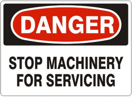 Danger Stop Machinery For Servicing Signs | D-7122
