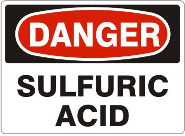 Danger Sulfuric Acid Signs | D-7127