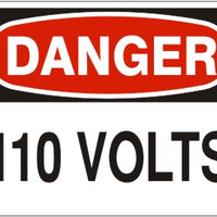 Danger 110 Volts Signs | D-8703