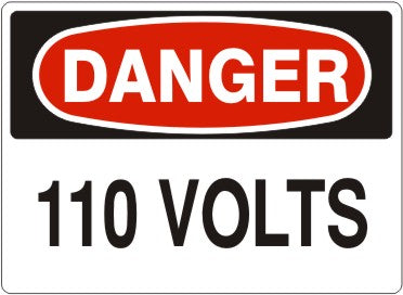 Danger 110 Volts Signs | D-8703