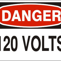 Danger 120 Volts Signs | D-8705