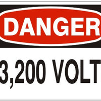 Danger 13,200 Volts Signs | D-8706