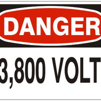 Danger 13,800 Volts Signs | D-8707