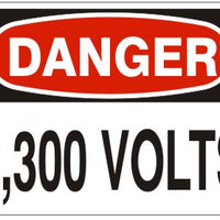 Danger 2,300 Volts Signs | D-8708