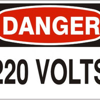 Danger 220 Volts Signs | D-8711