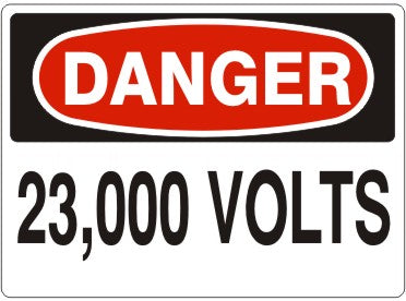 Danger 23,000 Volts Signs | D-8713