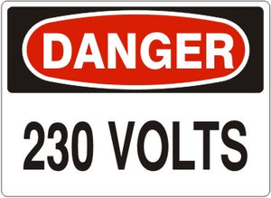 Danger 230 Volts Signs | D-8714