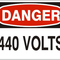 Danger 440 Volts Signs | D-8722
