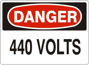 Danger 440 Volts Signs | D-8722