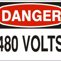 Danger 480 Volts Signs | D-8725
