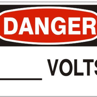 Danger ____ Volts Signs | D-8731