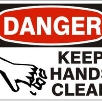 Danger Keep Hands Clear With Graphic Signs | D-8741