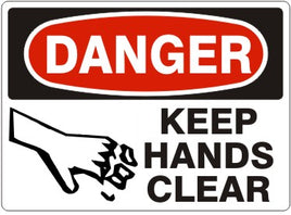 Danger Keep Hands Clear With Graphic Signs | D-8741