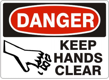 Danger Keep Hands Clear With Graphic Signs | D-8741