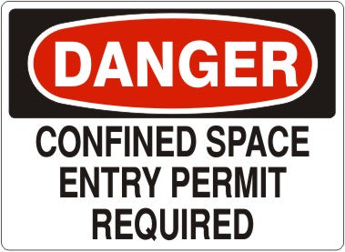 Danger Confined Space Entry Permit Required Signs | D-9621