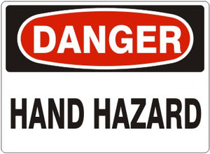 Danger Hand Hazard Signs | D-9626
