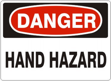 Danger Hand Hazard Signs | D-9626