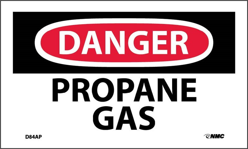 DANGER, PROPANE GAS, 3X5, PS VINYL, 5/PK