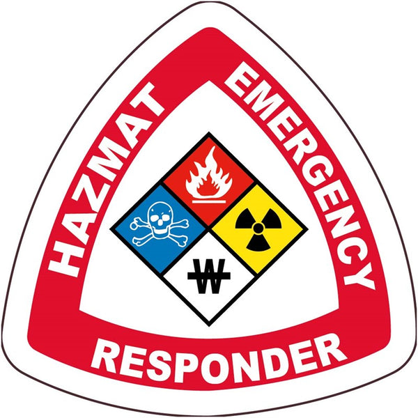 HARD HAT EMBLEM, HAZMAT EMERGENCY RESPONDER,  2