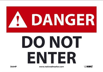 DANGER, DO NOT ENTER, 12x18, .040 ALUM
