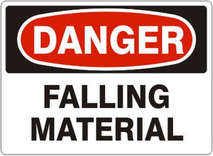 Danger Falling Material Signs | D-2602