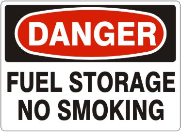 Danger Fuel Storage No Smoking Signs | D-2617