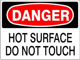 Danger Hot Surface Do Not Touch Signs | D-3761
