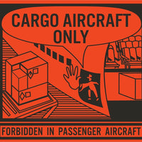 SHIPPING LABEL, CARGO AIRCRAFT ONLY, 4.3X4.7, PS PAPER, 500/ROLL