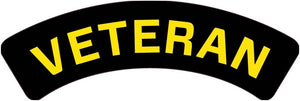 VETERAN, 1 X 3, HARD HAT LABEL, PS VINYL, 25/PK