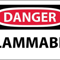 DANGER, FLAMMABLE, 3X5, PS VINYL, 5/PK