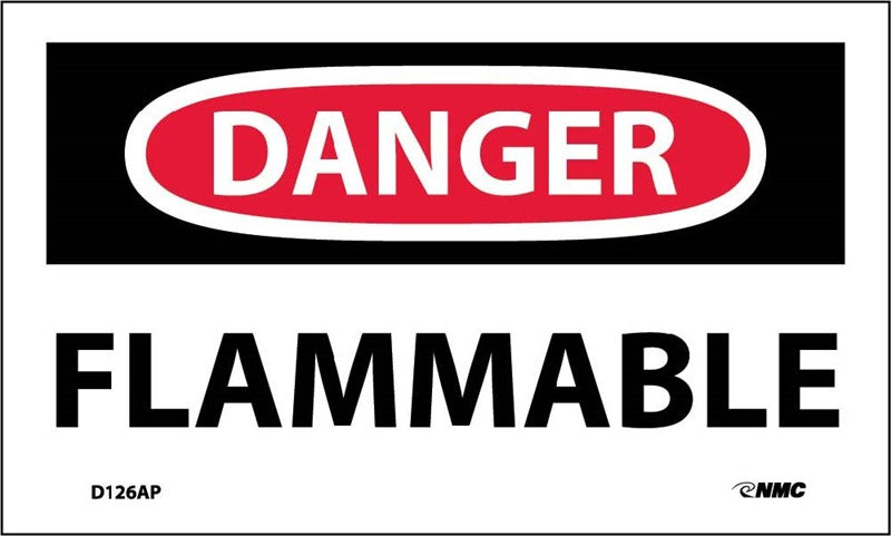 DANGER, FLAMMABLE, 3X5, PS VINYL, 5/PK