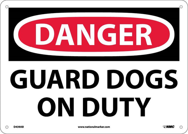 DANGER, GUARD DOGS ON DUTY, 10X14, PS VINYL