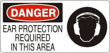 Danger Ear Protection Required In This Area Signs | DP-1607