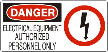 Danger Electrical Equipment Authorized Personnel Only Signs | DP-1611
