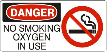 Danger No Smoking Oxygen In Use  Signs | DP-4748