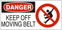 Danger Keep Off Moving Belt Signs | DP-4416