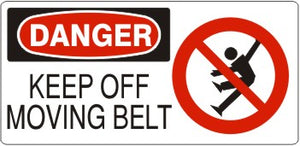 Danger Keep Off Moving Belt Signs | DP-4416