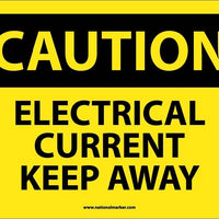CAUTION, ELECTRICAL CURRENT KEEP AWAY, 10X14, .040 ALUM