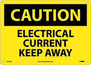CAUTION, ELECTRICAL CURRENT KEEP AWAY, 10X14, RIGID PLASTIC