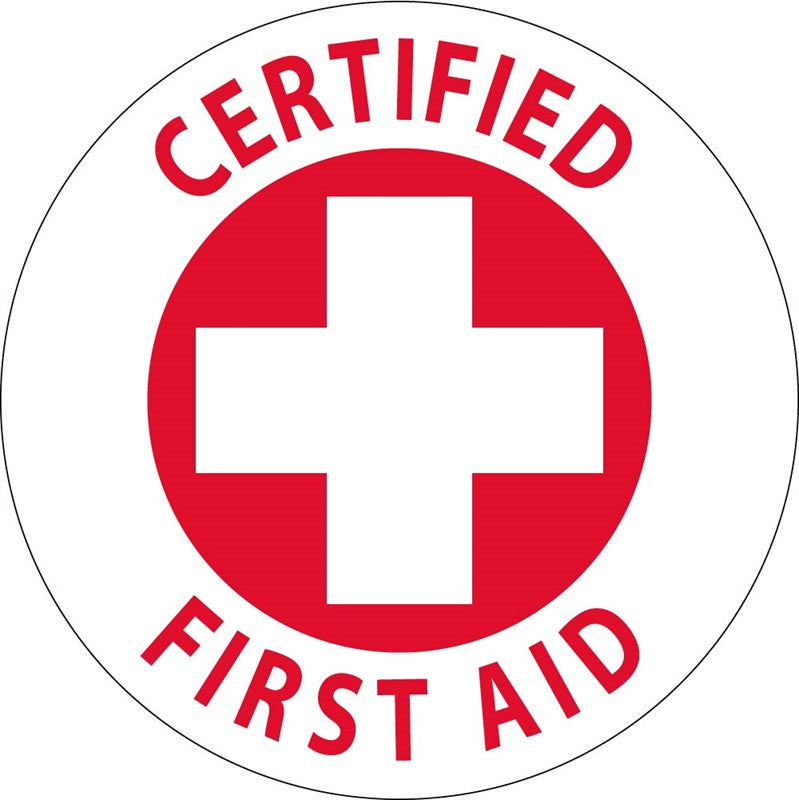 HARD HAD EMBLEM, CERTIFIED FIRST AID, 2