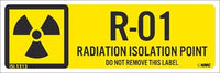 Radiation Isolation Point Labels Sequential Numbering 1-10