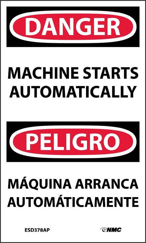 Danger Machine Starts Automatically Eng/Spanish 5