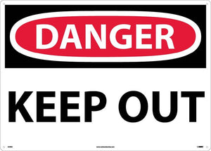 DANGER, KEEP OUT, 10X14, .040 ALUM