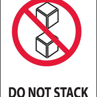 LABELS, INTERNATIONAL SHIPPING AND PACKING GRAPHIC, DO NOT STACK, 4X3, PS PAPER, 500/ROLL